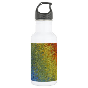Rainbow Peacock Marble Trinkflasche