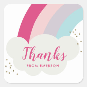 Rainbow pelffy nuage enfants merci pour sticker