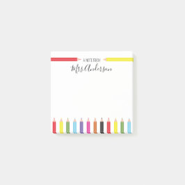 Rainbow Pencil Note vom Lehrer Post-it Klebezettel