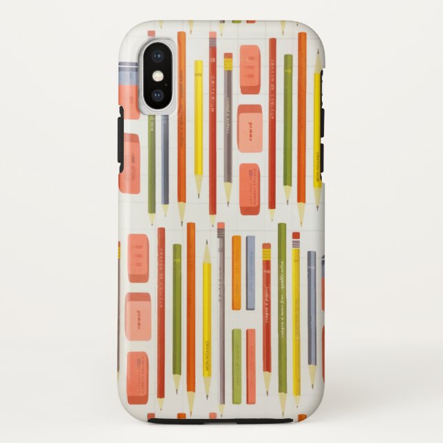 Rainbow Pencils Ruler School Pattern Case-Mate iPhone Hülle (Rückseite)