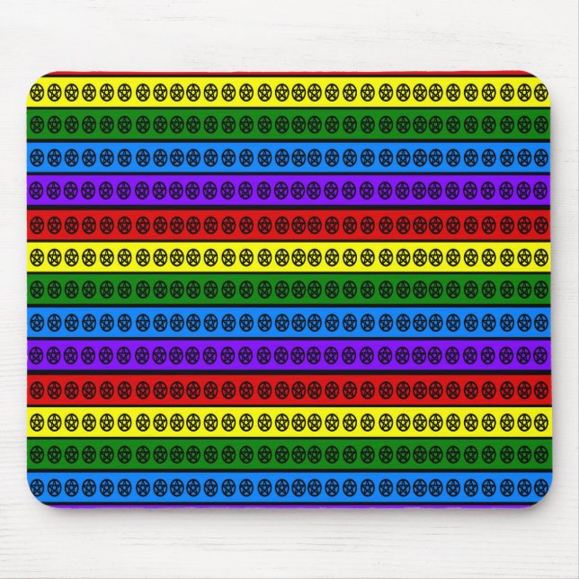 Rainbow Pentagramm Mousepad (Vorne)