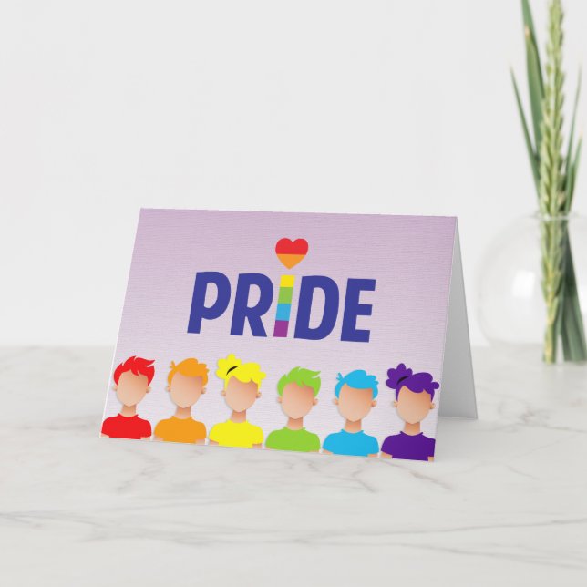 Rainbow People Gay Pride Grußkarte Karte (Vorderseite)