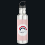 Rainbow Personalisiert Name Girl Gift Pink Edelstahlflasche<br><div class="desc">Diese personalisierten Wasserflaschen mit Regenbogen in Blau,  Rosa,  Korallen und aquamarin werden sicherlich begeistern. Ein tolles Gastgeschenk,  ein Geburtstagsgeschenk,  ein Urlaubsgeschenk und vieles mehr. Text ist anpassbar. Teil einer Sammlung für Parcel Studios.</div>