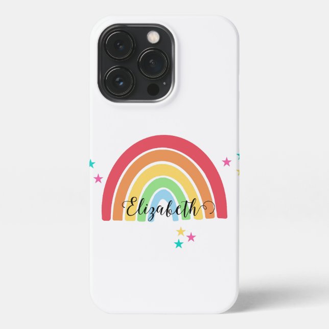 Rainbow Personalisiert Name Phone Case iPhone 13 Pro Hülle (Rückseite)