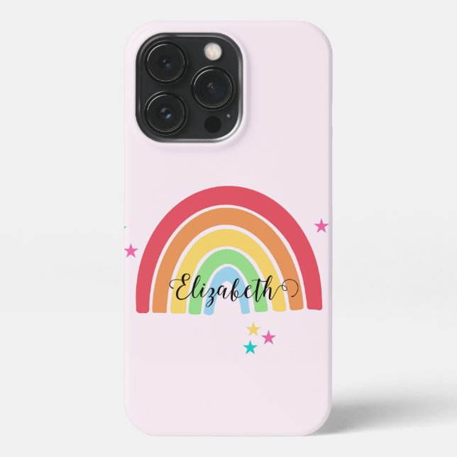Rainbow Personalisiert Name Phone Case iPhone 13 Pro Hülle (Rückseite)