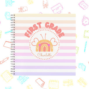 Rainbow-Personalisiert-Notebook der ersten Klasse Notizbuch