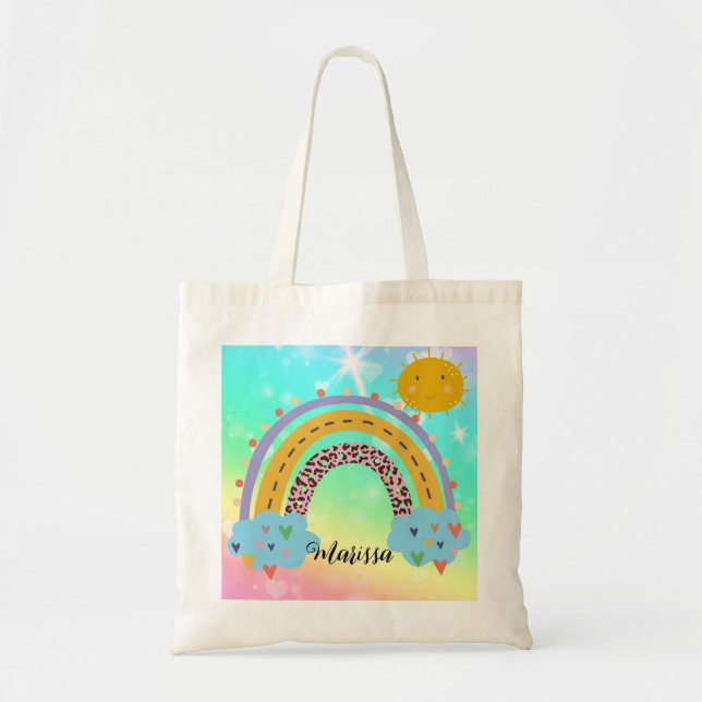 Rainbow Personalisiert Tote Bag Tragetasche (Vorne)