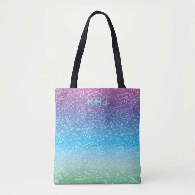 Rainbow, Personalisierter Komponist für klassische Tasche (Vorderseite)