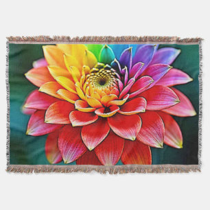Rainbow Petal Decke