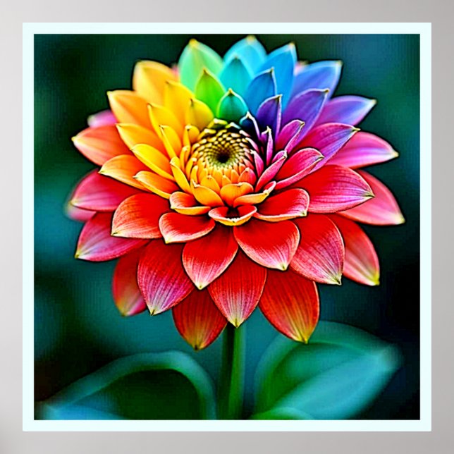 Rainbow Petal Poster (Vorne)