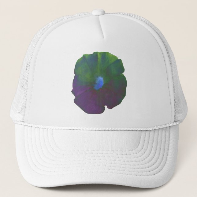 Rainbow Petunia Hat Truckerkappe (Vorderseite)