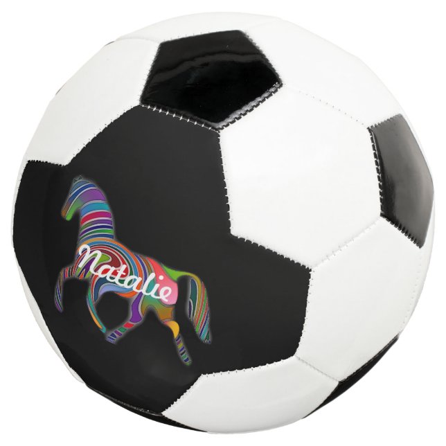 Rainbow Pferd - Ihr Name Fußball (Dreiviertel)