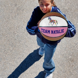 Rainbow-Pferd - Ihr Teamname Basketball