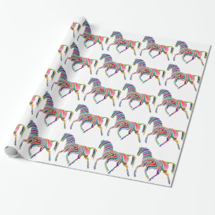 Rainbow-Pferdedesign Geschenkpapier
