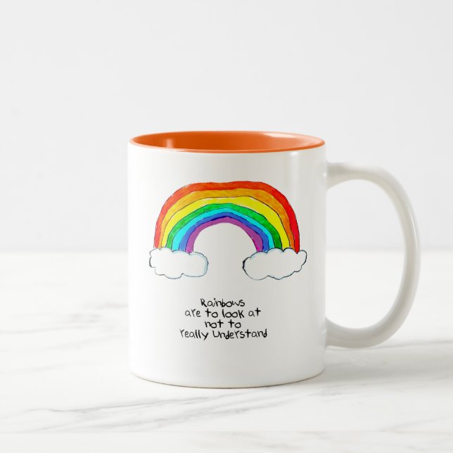 Rainbow Philosophie Zweifarbige Tasse (Rechts)
