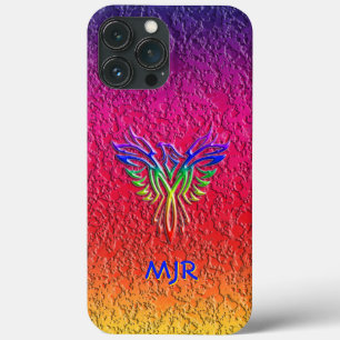 Rainbow Phoenix Rising LBGTQ+ mit Ihren Initialen Case-Mate iPhone Hülle