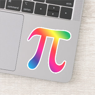 Rainbow-Pi-Symbol Aufkleber