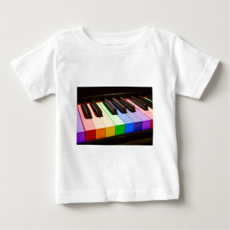 Rainbow Piano Baby T-shirt