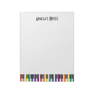 Rainbow Piano Keys Notizblock