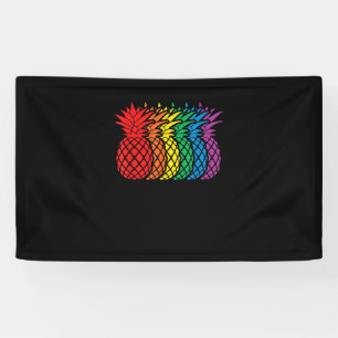 Rainbow Pineapples Aloha Hawaiian Gay Pride Monat Banner