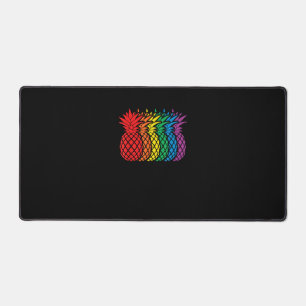 Rainbow Pineapples Aloha Hawaiian Gay Pride Monat Schreibtischunterlage
