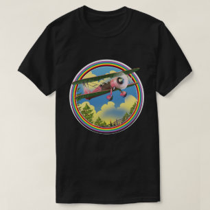 Rainbow Pink Bi Flugzeug Logo T-Shirt