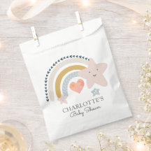 Rainbow Pink Heart Girl Baby Dusche