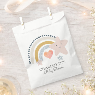 Rainbow Pink Heart Girl Baby Dusche Geschenktütchen