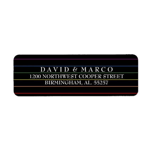 Rainbow Pinstripes LGBT Wedding (Vorne)