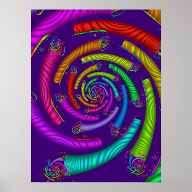 Rainbow Pipes Spiral Poster (Vorne)