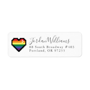 Rainbow Pixel Herz