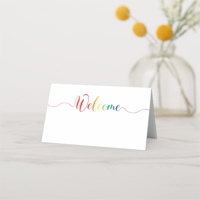 Rainbow Place Cartes pour un mariage gay ou lesbie (Devant)