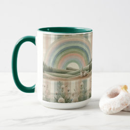 Rainbow Plaid Tasse