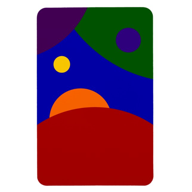 Rainbow Planets Magnet (Vertikal)