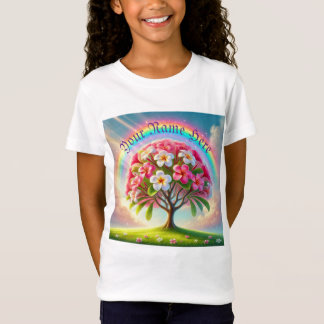 Rainbow Plumeria Personalizable T-Shirt