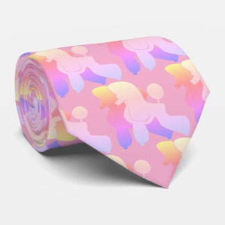 Rainbow Podel Dog graphical pattern Krawatte