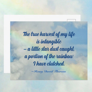 Rainbow Poetry Emerson Faith Zitat Fotografie Postkarte