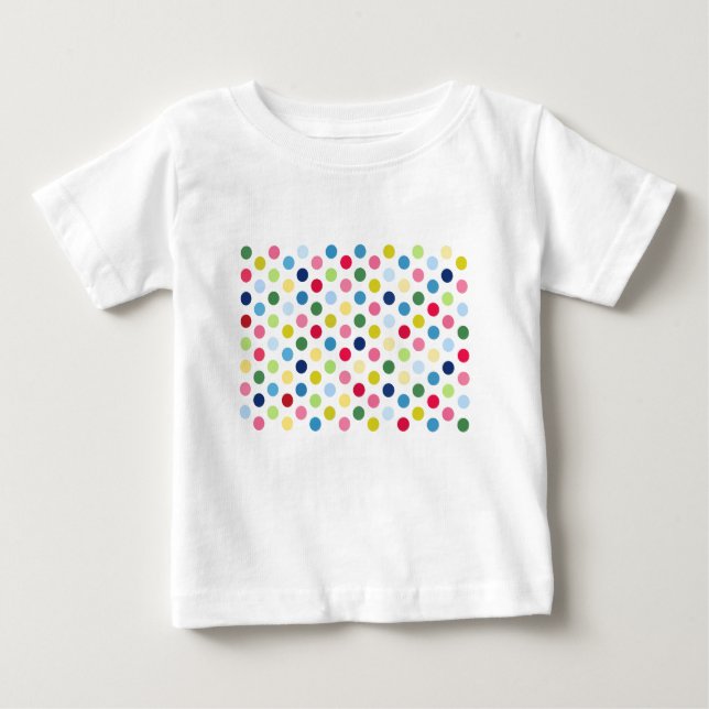 Rainbow-Polka Baby T-shirt (Vorderseite)