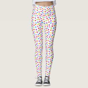 Rainbow Polka Dot Farbiges Muster Leggings