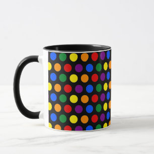 Rainbow Polka Dot Tasse