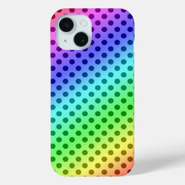 Rainbow Polka Dots iPhone 15 Hülle