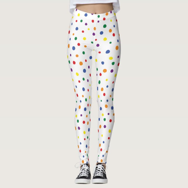 Rainbow Polka Dots Leggings (Vorderseite)