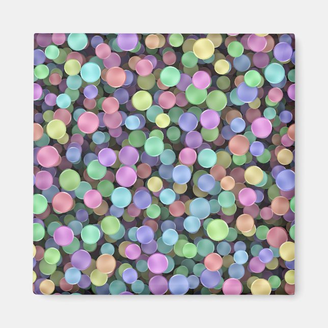 Rainbow Polka Dots Magnet (Vorne)