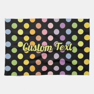 Rainbow Polka Dots Pattern Geschirrtuch
