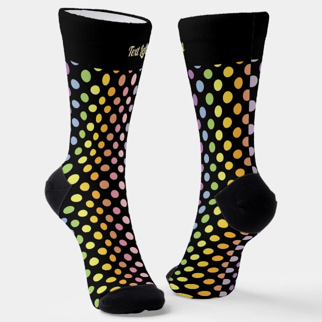 Rainbow Polka Dots Pattern Socken (Gewinkelt)