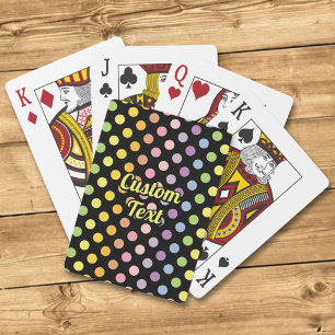 Rainbow Polka Dots Pattern Spielkarten