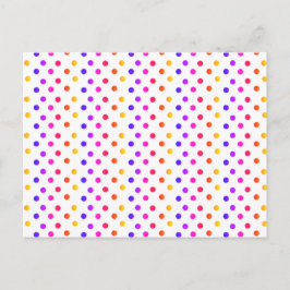 Rainbow Polka Dots Postkarte