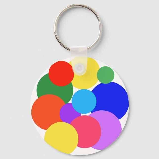 Rainbow Polka Dots Schlüsselanhänger (Vorderseite)