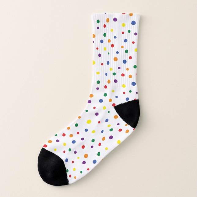 Rainbow Polka Dots Socken (Links - Außen)