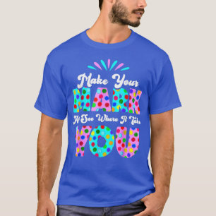 Rainbow Polka macht Ihre Marke und sieht, wo sie i T-Shirt